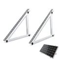 Balkonkraftwerk Halterung Solarhalterung 114cm für Geländer Balkon PV Modul Aufständerung 45 Zoll verstellbar Winkel 0-90 Grad (2 Stück - 1 Modul - Dach/Freistehend)