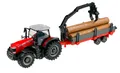 BBURAGO MASSEY FERGUSON 8740S WITH TRAILER 31659 NEW IN BOX 1:50 DIE CAST