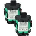 Extensilo - 2x Akku Kompatibel Mit Flymo Robotic Lawn Mower 1200r 2014, 1200r 2013, 1200r 2016, 1200r 2015, 2017 Rasenmäher (2500mah, 18v, Li-ion)