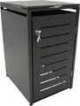 DEGAMO Mülltonnenbox klein 1er KÖLN 60x62x102cm für Tonnen 120 Liter, grau