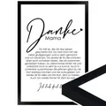 WANDStyle Bild mit Rahmen Danke Mama, von mir, Geschenk: Poster für Mama