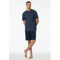 Schiesser Shorty Casual Essentials (2 tlg) mit Streifen blau S (48)