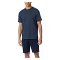 Schiesser Casual Essentials Short Sleeve Pyjama Dunkelblau Baumwolle Small Herren