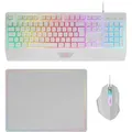 Mars Gaming MCP124W, Kabelgebunden, USB, Membran Key Switch, QWERTY, RGB-LED, Weiß - Weiß