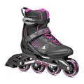 Rollerblade ZETRABLADE W, Inline Skates für Damen, Fitness Inliner, Schwarz/Pink, 39/40