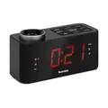 TechniSat DIGICLOCK 3 – UKW Projektionswecker für Schlafzimmer (180° Projektor, Zwei Weckzeiten, Schlummerfunktion, einstellbares LCD-Display, Batterie Backup) schwarz