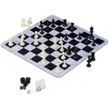 Relaxdays Schachspiel, Mehrfarbig, Kunststoff, Textil, 50.5x50.5 cm, Spielzeug, Kinderspielzeug, Kinderspiele