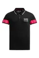 CAMP DAVID Poloshirt Pikee-Polo mit Colour-Blocking Black
