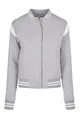 Urban Classics Ladies Organic Inset College Sweat Jacket Grey/White 4XL