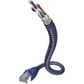 Inakustik 00480301 RJ45 Netzwerkkabel, Patchkabel CAT 6 SF/UTP 1.00 m Silber-Blau mit Rastnasenschutz 1 St.