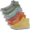 Andrea Conti Damen Schnürboots High Top Leder 0341500, Größe:39 EU, Farbe:Gelb - Gelb - 39