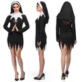 Nonnenkostüm Halloween Dämon Schaurige Nonne Horror Kostüm Grusel Kloster Party