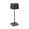 Zafferano, Ofelia Lampe, Kabellose, Wiederaufladbare Tischlampe mit Touch Control, Auch für den Außenbereich Geeignet, Dimmer, 2200-3000 K, Höhe 29 cm, Farbe Dunkelgrau