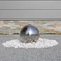 CLGarden Edelstahl Springbrunnen ESB3 Kugel poliert Kugelbrunnen Gartenbrunnen