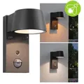 Paulmann 94714 LED Außenwandleuchte Capea Bewegungsmelder insektenfreundlich Spritzwasser geschützt  96x153mm Tunable Warm 6W 98° Schwarz Aluminium