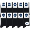 Occulto Herren 100% Baumwolle Socken 10-20er Pack (Modell: Ingo) 43-46 10 Paar | Schwarz