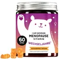I am Woman Menopause Vitamin - Vitalstoffkomplex - Mit Nachtkerzenöl, Biotin, Selen, Vitamin B Komplex, Folsäure, Zink - Menopause - 60 Stück - Zuckerfrei, Vegan - Bears with Benefits