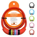 Fahrradschloss mit Zahlen für Kinder, diverse Farben, 10x650 mm, Kabel Schlos...