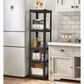 SONGMICS Schwerlastregal, 5 Ablagen, 150 x 37 x 37 cm, bis 400 kg belastbar-37 - Braun/Schwarz
