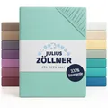 Julius Zöllner Jersey Spannbettlaken für Baby- & Kinderbett, 100% Jersey-Baumwolle, OEKO-TEX Standard 100 zertifiziert, Größe: 60x120cm / 70x140cm, 1er Pack, mint