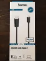 Hama USB Kabel 2.0 USB-A/USB-Micro-B m/m 480 Mbps Schwarz 0,75m Geschirmt Neu
