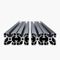 VEVOR 4er Set 600 mm T-Nut 4040 Aluminium-Strangpressprofil, eloxierte Linearschiene nach europäischem Standard, Nutenprofil für 3D-Drucker, CNC-Maschine DIY, Lasergravur, Schwarz