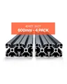 VEVOR 4er Set Aluprofil 600mm Nutenprofil 4040 Aluminium Linear Schiene