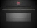 Bosch CMG7241B1 Serie 8 Einbau-Kompaktbackofen mit Mikrowellenfunktion, 900W, 45l, 5 Leistungsstufen, Backofenassistent mit Sprachsteuerung, schwarz