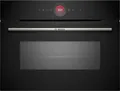 Bosch CMG7241B1 Serie 8 Einbau-Kompaktbackofen mit Mikrowellenfunktion, 900W, 45