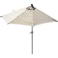 Sonnenschirm halbrund Parla, Halbschirm Balkonschirm, UV 50+ Polyester/Alu 3kg ~ 300cm creme ohne Ständer