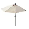 Mendler Sonnenschirm halbrund Parla, Halbschirm Balkonschirm, UV 50+ Polyester/Alu 3kg 300cm ohne Ständer - creme