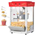 VEVOR Popcornmaschine 800W Popcorn Maker 48 Tassen Ladung Rot Kommerziell