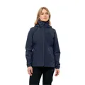Jack Wolfskin Regenjacke Stormy Point 2-Lagen (Wetterschutzjacke, wasserdicht, winddicht) nachtblau Damen, Größe: XS