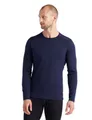 Icebreaker Langarmshirt Unterwäsche 200 Oasis LS Crewe - Merinowolle, enganliegend - navyblau