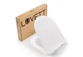 LUVETT WC-Sitz D800 D-Form Slim Absenkautomatik, Duroplast Antibakteriell, Softclose (mit Original SoftClose® Absenkautomatik, Duroplast, Abnehmbar), Inklusive 3 Befestigungsmöglichkeiten