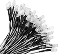 LED-Dioden mit rundem Kopf, ultrahell, 12 V, 20 cm, vorverdrahtet, Kaltweiß, ...