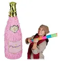 Relaxdays Pinata Sektflasche Gold,Rosa