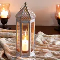 Orientalische Laterne Dekoration Raki Weiss klar