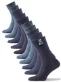 Cotton Prime Basic Socken Herren & Damen Baumwollsocken (10 Paar) Klassische Socken mit Baumwolle, Jeansblue, Gr. 43-46