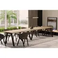 ENDO-Möbel Ausziehbarer Esstisch XXL Lungo 130-405cm (Eiche Cremona) - Braun