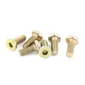 sourcing map M6 x 15 mm Gewinde Hex Socket Head Cap Schrauben Schrauben Bronze Tone 6 PCS de