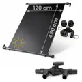 HAF Solarkollektor Poolheizung (1x 450x120cm) – Sonnenenergie für Gartenpool, Heizmatte um 30m³ Wasser mit Solar 6°C zu erwärmen (Mit Solarweiche)
