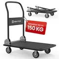 Plattformwagen klappbar bis 150 kg – Transportwagen mit 360° Rollen