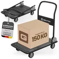 Rollwagen klappbar 150 kg – Transportwagen Plattformwagen Sackkarre mit 360° Rollen & Antirutschfläche – Faltbarer Transportroller für Umzug, Werkstatt, Lager & Haushalt