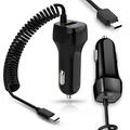 Ladekabel kompatibel für Samsung Galaxy A17 A56 A36 A26 A16 A06 Auto KFZ Ladegerät 15W USB-C Lade Kabel Daten Gerät 3,1A, Farbe:Schwarz