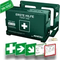 Betriebsverbandkasten, First-Aid, Erste-Hilfe, Standard, Inhalt DIN 13157, grün - PETEX