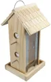 Windhager Vogelhaus Country, Futterspender aus Kiefernholz, mit Schindeldach, Futterstation inkl. Aufhängung, Füllmenge ca. 3 L, 17,5x19x38 cm