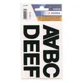 HERMA Buchstaben Sticker A-N Folie schwarz 33 mm 1 Blatt à 17 Sticker
