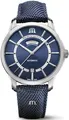 MAURICE LACROIX Pontos Day Date Herren-Armbanduhr Analog Automatik mit blauem Textil-Lederband PT6358-SS004-431-4