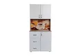 HTI-Living Hochschrank Küchenschrank Weiß/Sonoma Blanca Bistro (Stück, 1-St., 1x Schrank Blanca, ohne Dekoration) Küchenbuffet Hochschrank